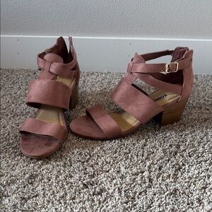NWT Sonoma Women's Mauve Strappy Heel Sandals